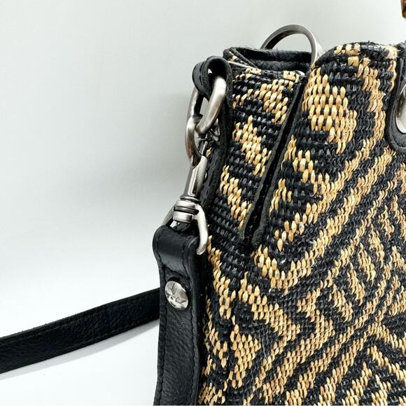 Patricia Nash Empoli Satchel With Bamboo Handle In Tribal Weave Pattern Mid-Size - Picture 5 of 13